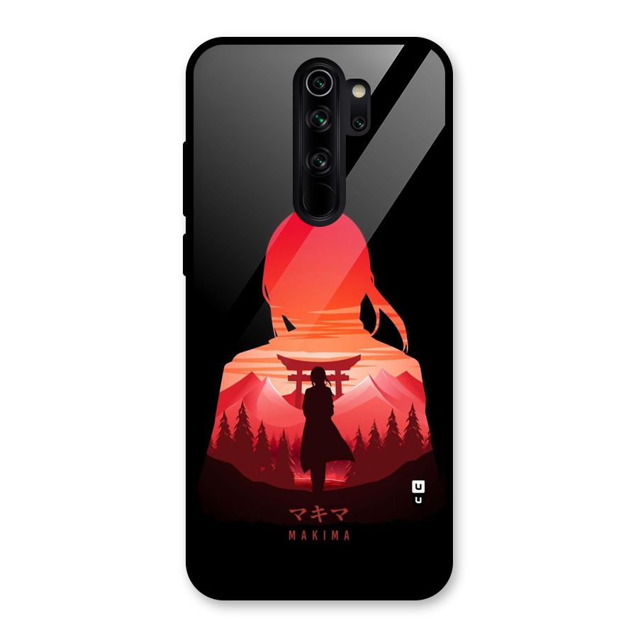 Amazing Makima Glass Back Case for Redmi Note 8 Pro