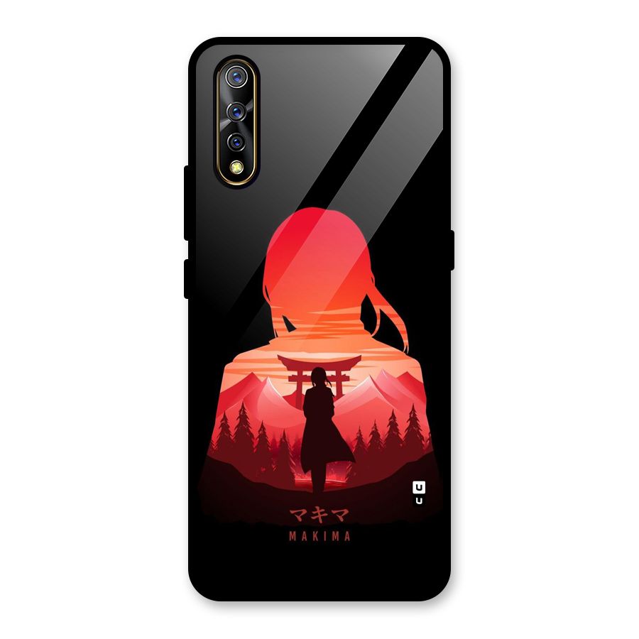 Amazing Makima Glass Back Case for Vivo S1