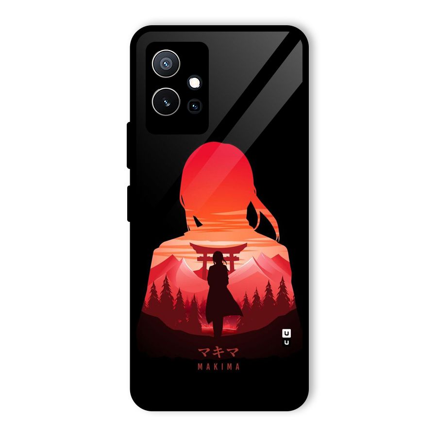 Amazing Makima Glass Back Case for Vivo T1 5G