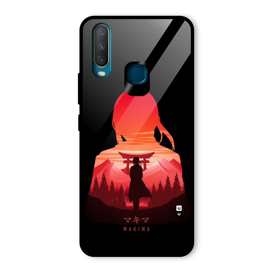Amazing Makima Glass Back Case for Vivo U10
