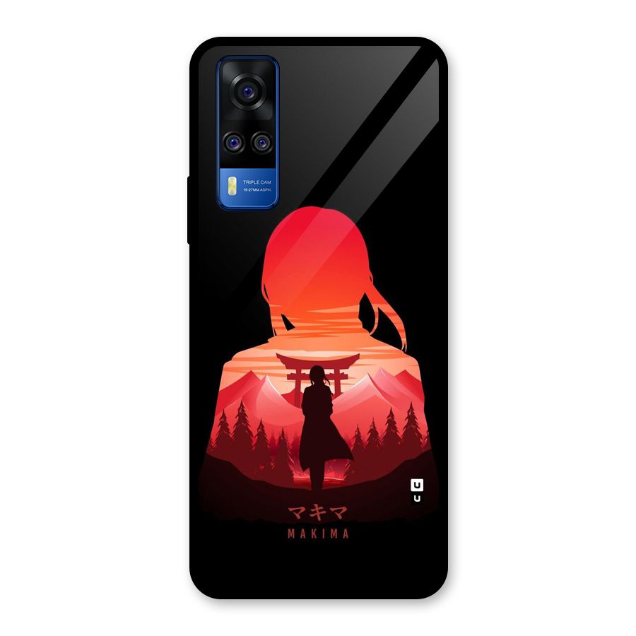 Amazing Makima Glass Back Case for Vivo Y31