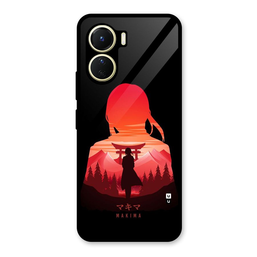 Amazing Makima Glass Back Case for Vivo Y56