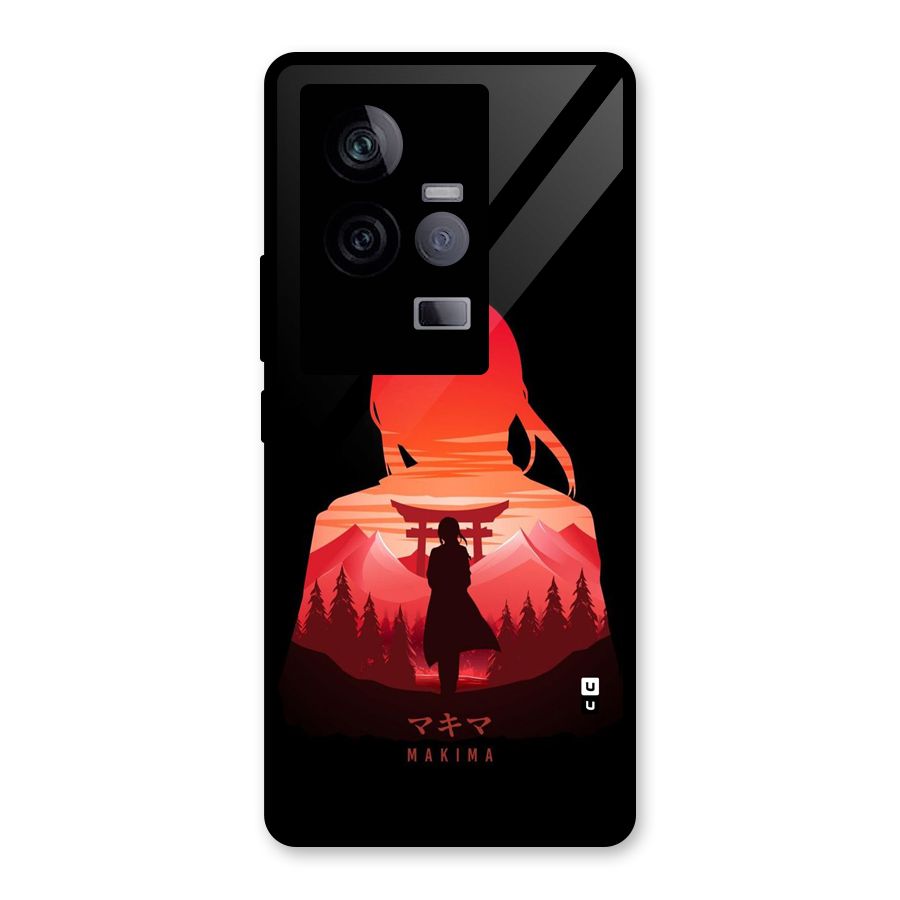 Amazing Makima Glass Back Case for Vivo iQOO 11 5G