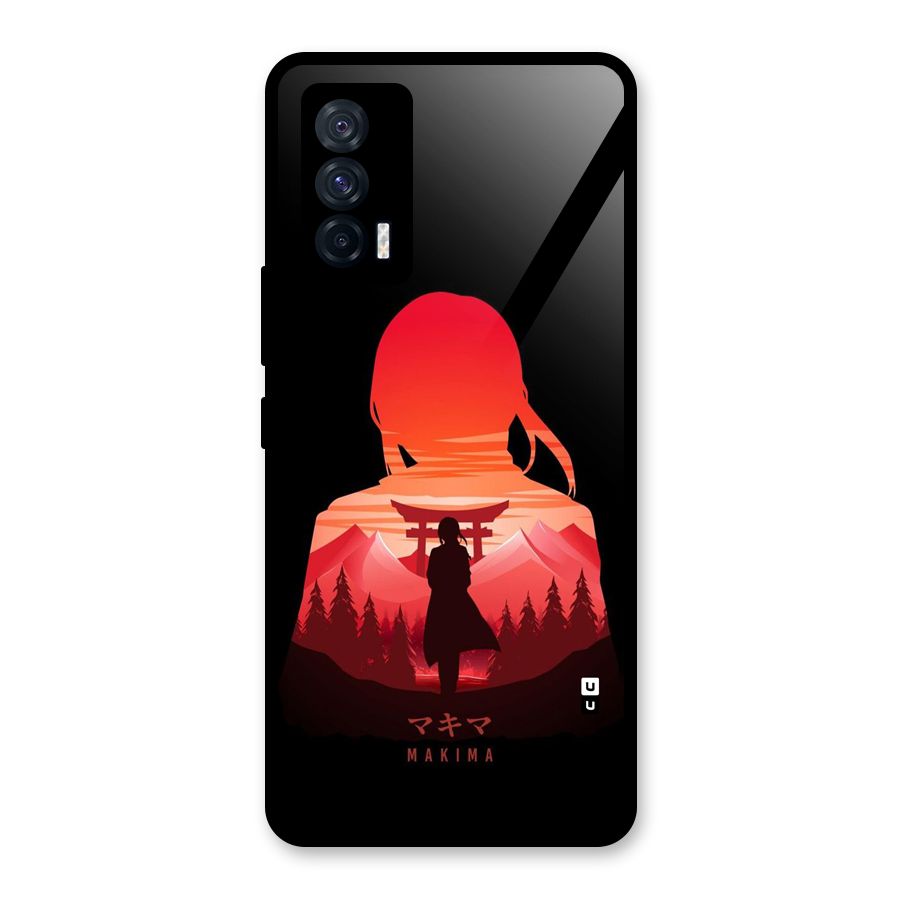 Amazing Makima Glass Back Case for Vivo iQOO 7 5G