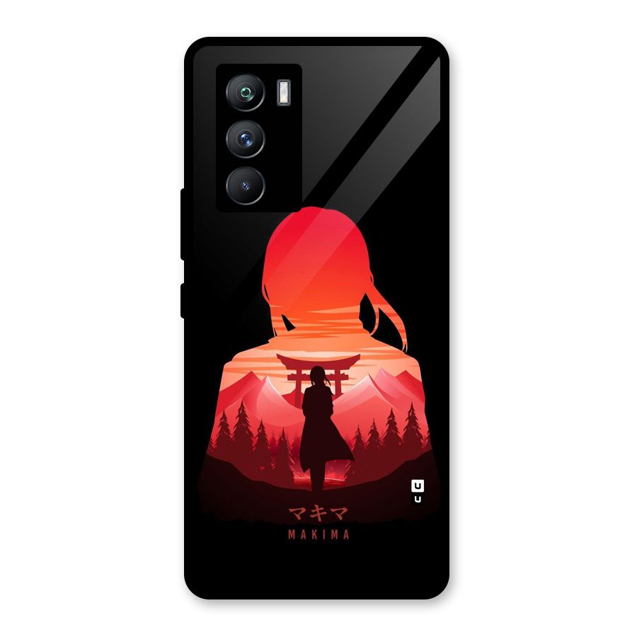 Amazing Makima Glass Back Case for Vivo iQOO 9 SE