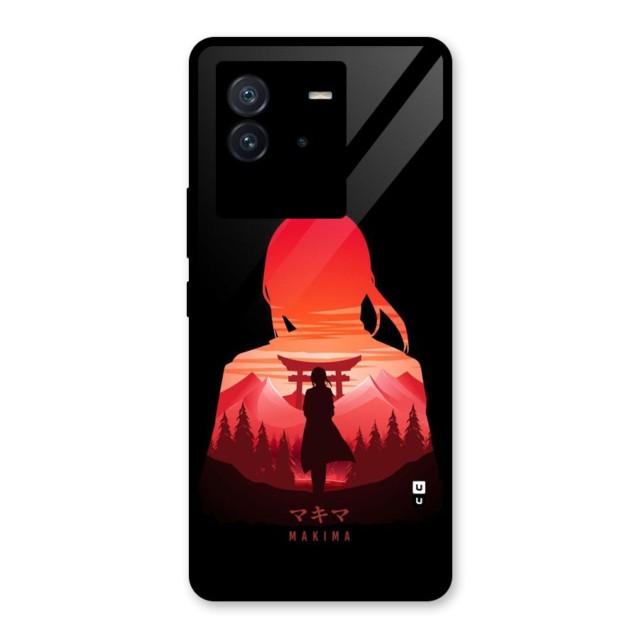 Amazing Makima Glass Back Case for Vivo iQOO Neo 6 5G