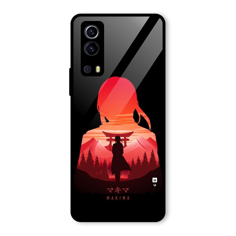 Amazing Makima Glass Back Case for Vivo iQOO Z3