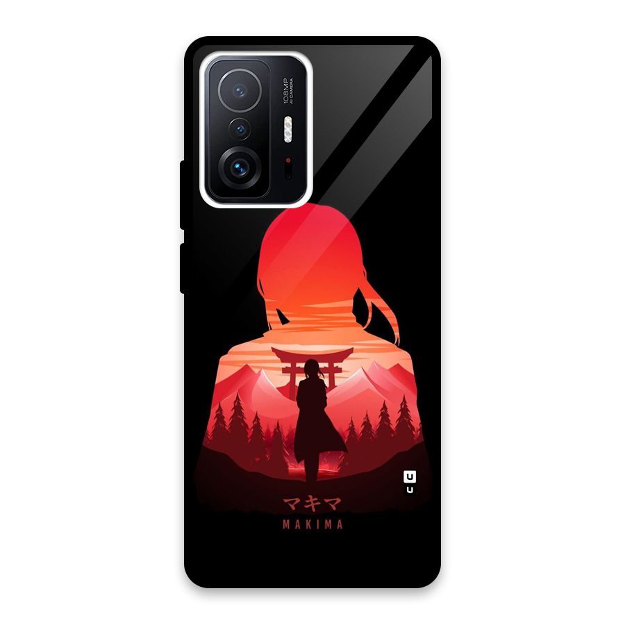 Amazing Makima Glass Back Case for Xiaomi 11T Pro