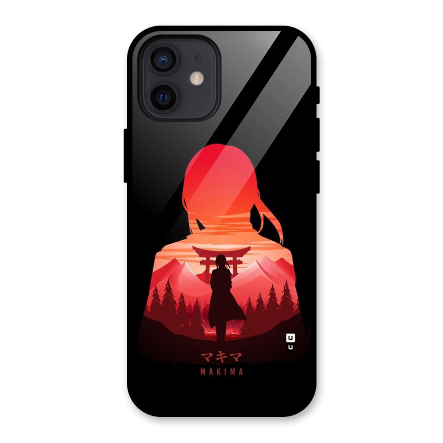Amazing Makima Glass Back Case for iPhone 12