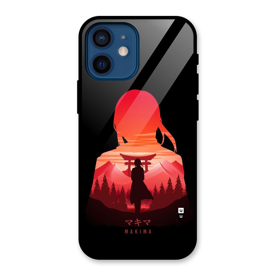 Amazing Makima Glass Back Case for iPhone 12 Mini