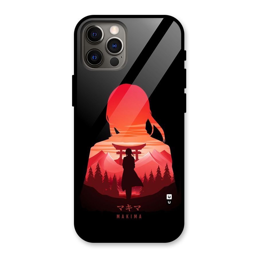 Amazing Makima Glass Back Case for iPhone 12 Pro