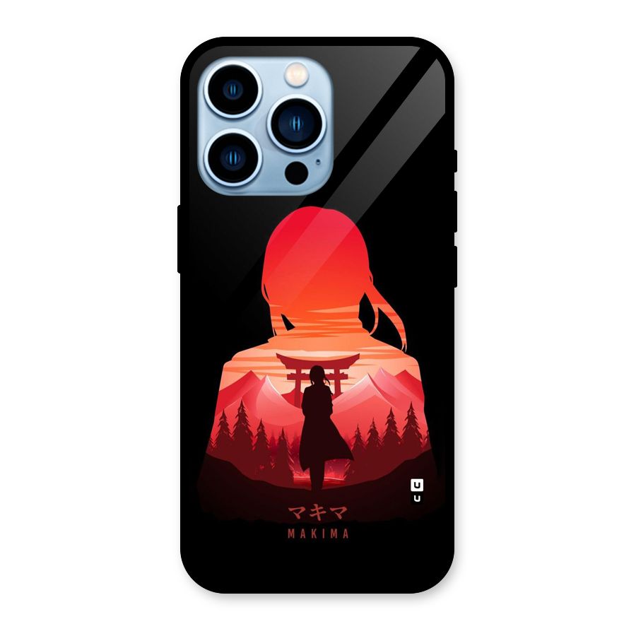 Amazing Makima Glass Back Case for iPhone 13 Pro