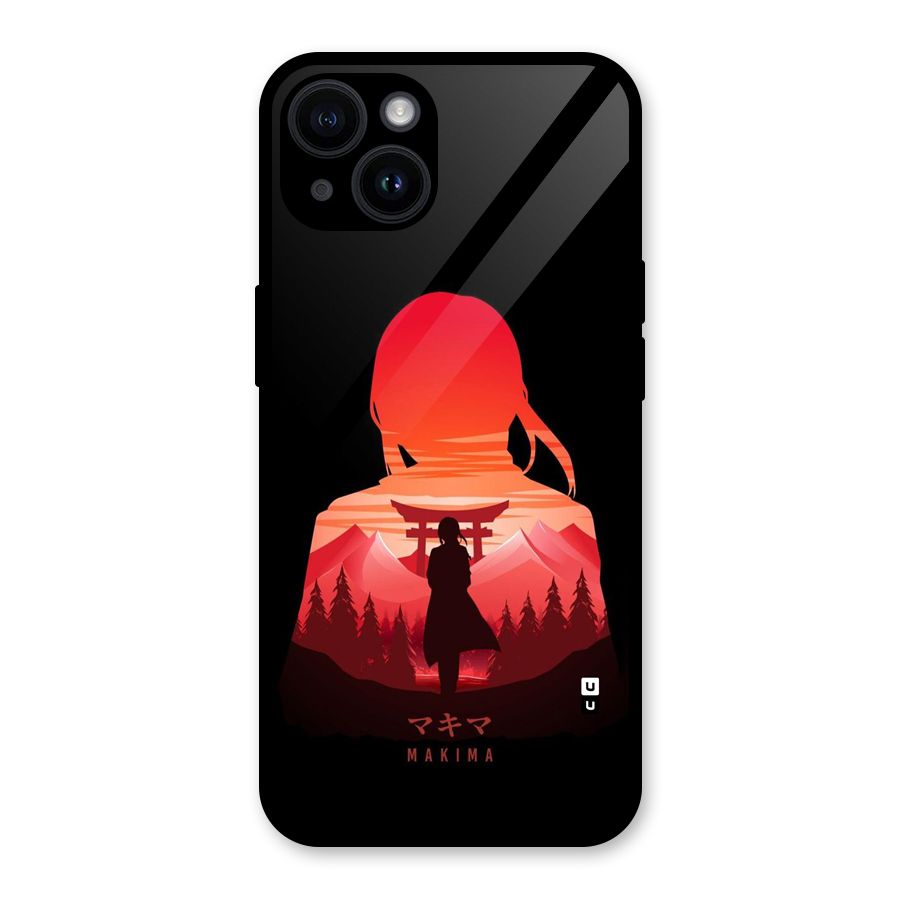 Amazing Makima Glass Back Case for iPhone 14