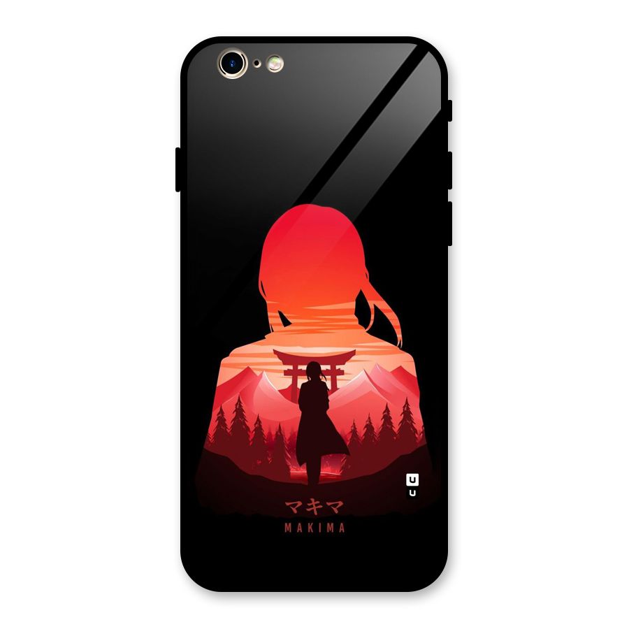 Amazing Makima Glass Back Case for iPhone 6 6S