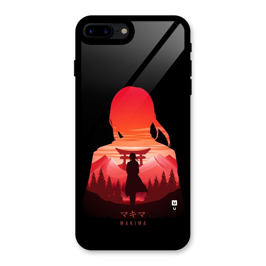 Amazing Makima Glass Back Case for iPhone 8 Plus