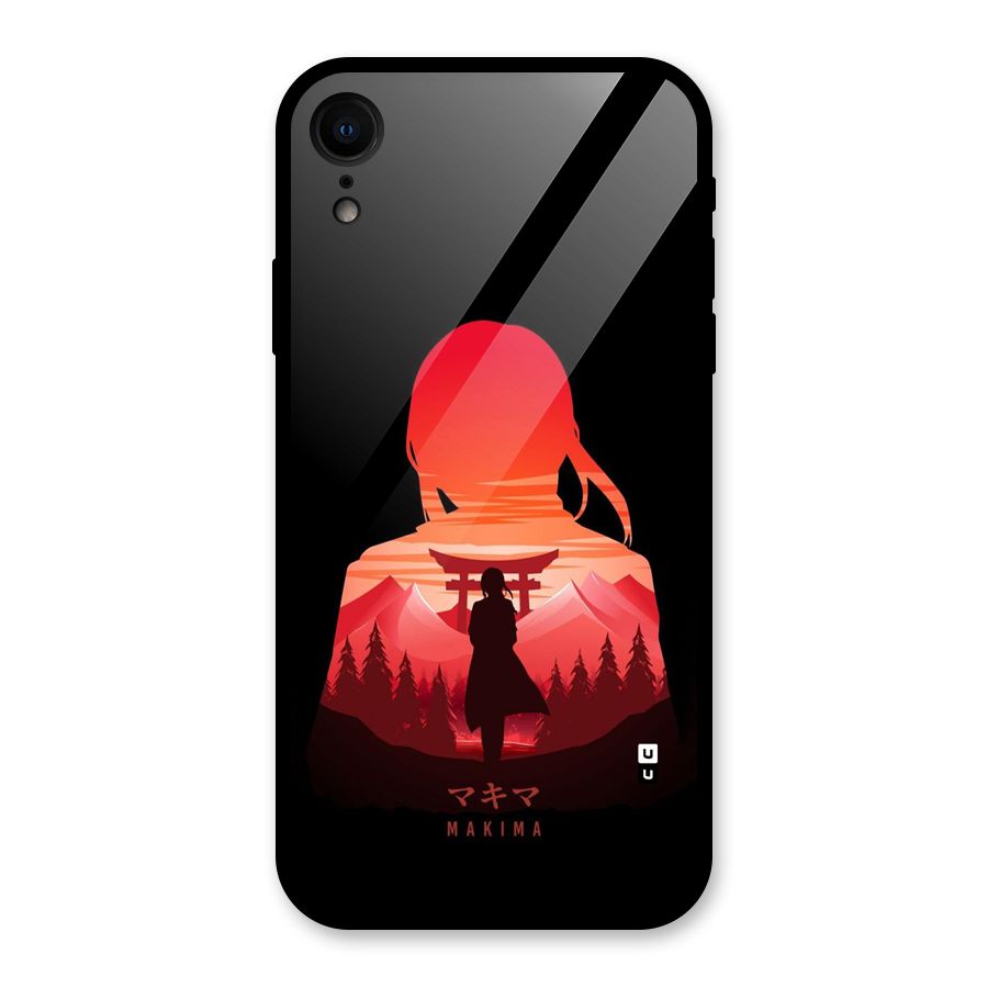 Amazing Makima Glass Back Case for iPhone XR