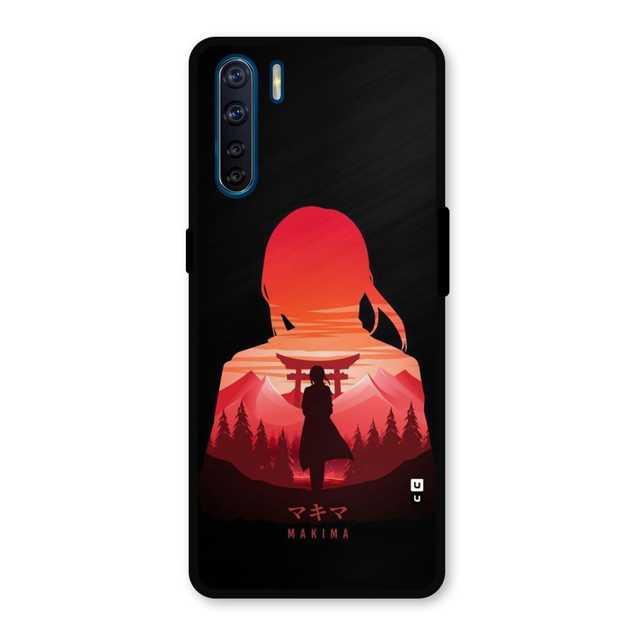 Amazing Makima Metal Back Case for Oppo F15
