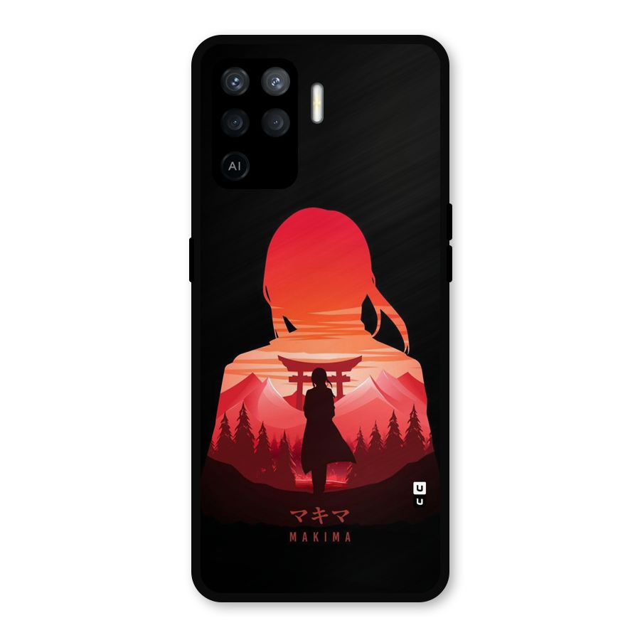 Amazing Makima Metal Back Case for Oppo F19 Pro
