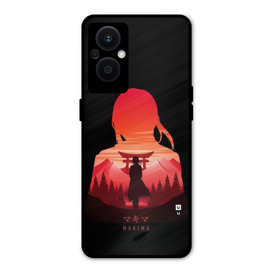 Amazing Makima Metal Back Case for Oppo F21 Pro 5G
