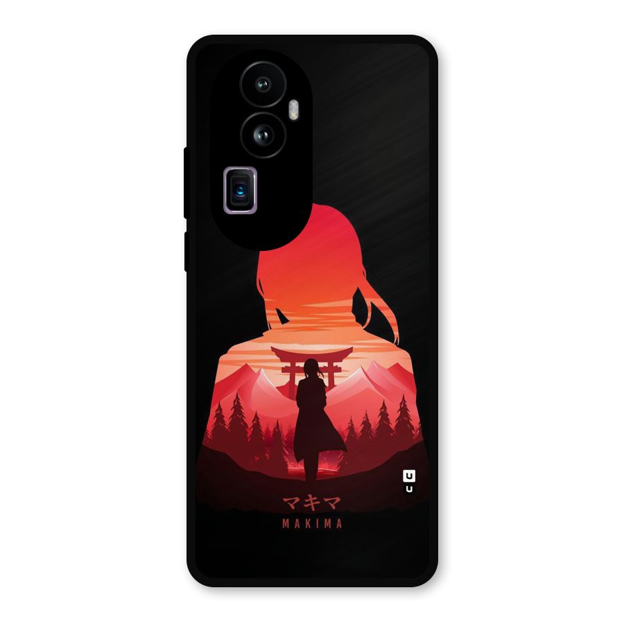 Amazing Makima Metal Back Case for Oppo Reno10 Pro Plus