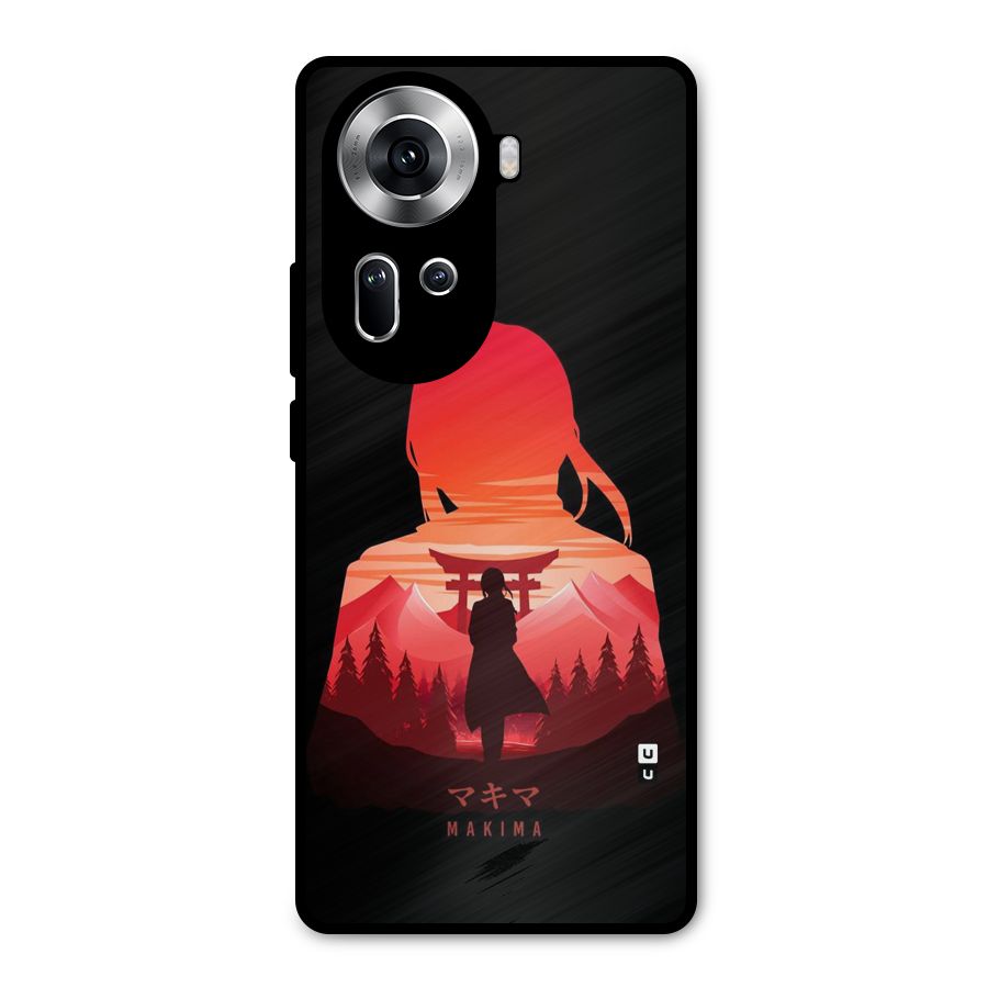 Amazing Makima Metal Back Case for Oppo Reno11 5G