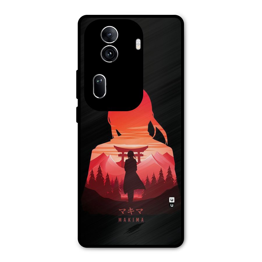 Amazing Makima Metal Back Case for Oppo Reno11 Pro 5G