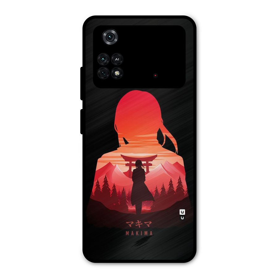 Amazing Makima Metal Back Case for Poco M4 Pro 4G