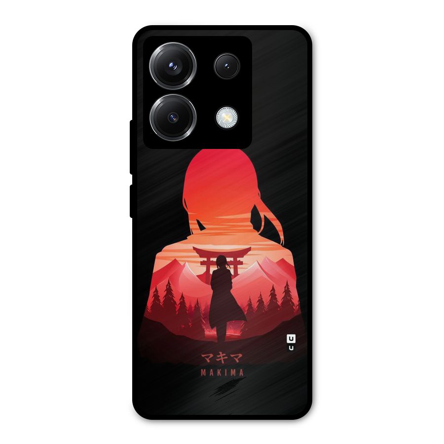 Amazing Makima Metal Back Case for Poco X6