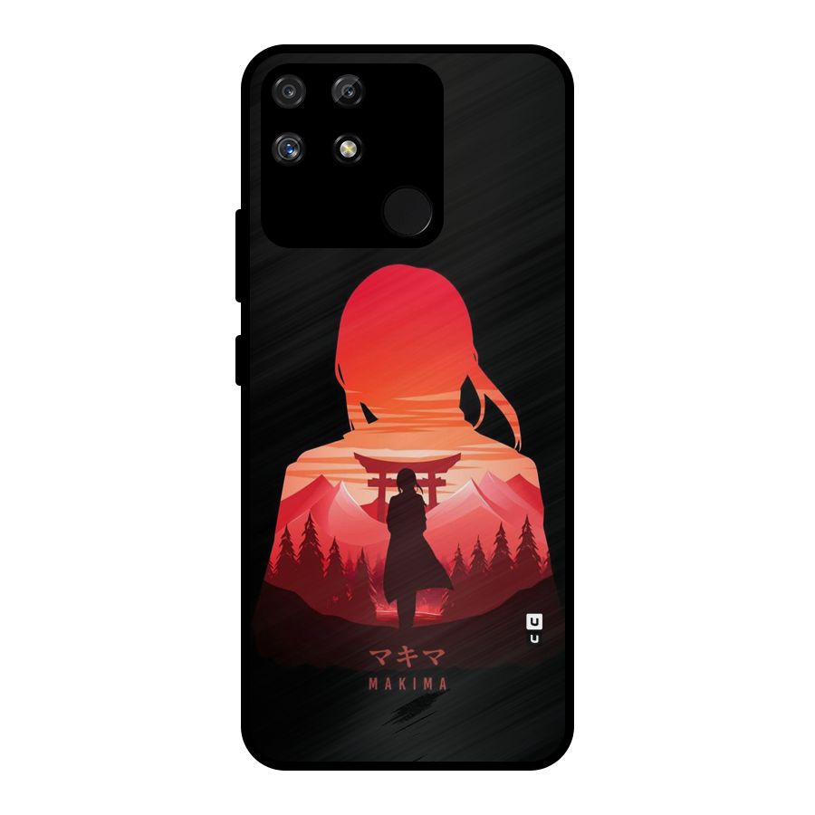 Amazing Makima Metal Back Case for Realme Narzo 50A