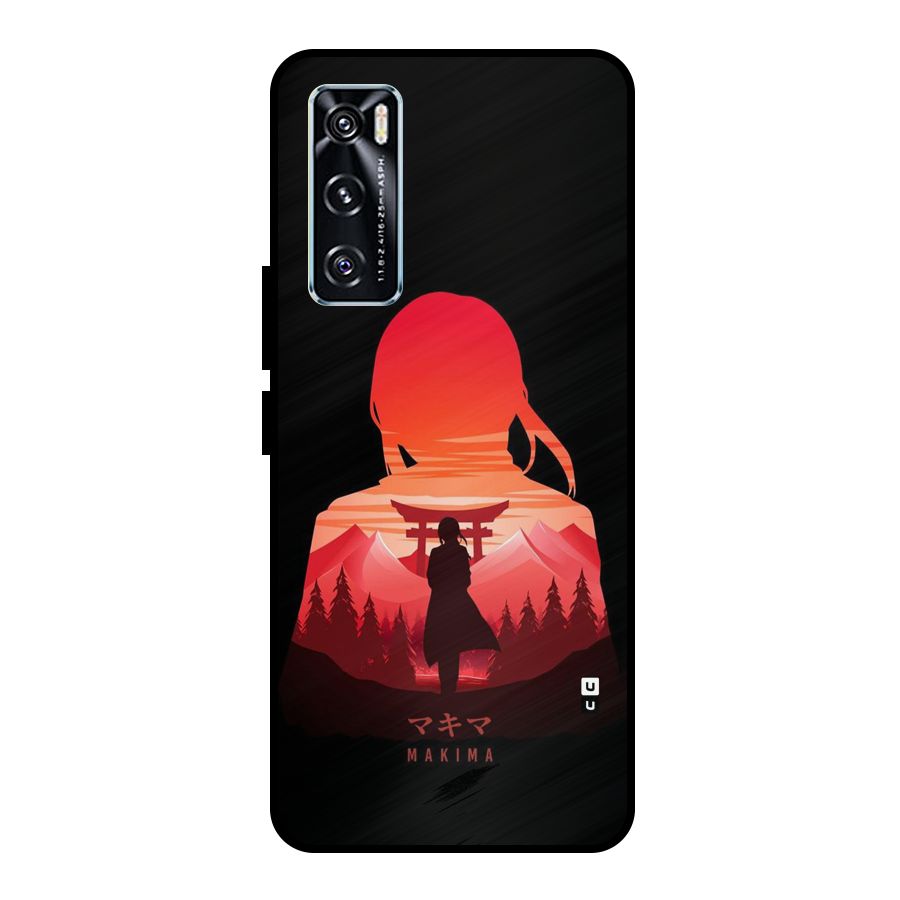 Amazing Makima Metal Back Case for Vivo V20 SE
