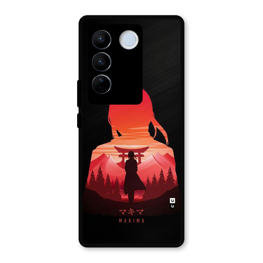 Amazing Makima Metal Back Case for Vivo V27
