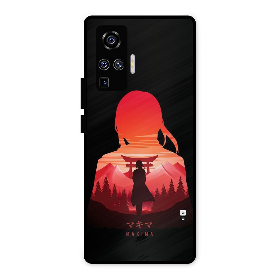 Amazing Makima Metal Back Case for Vivo X50 Pro