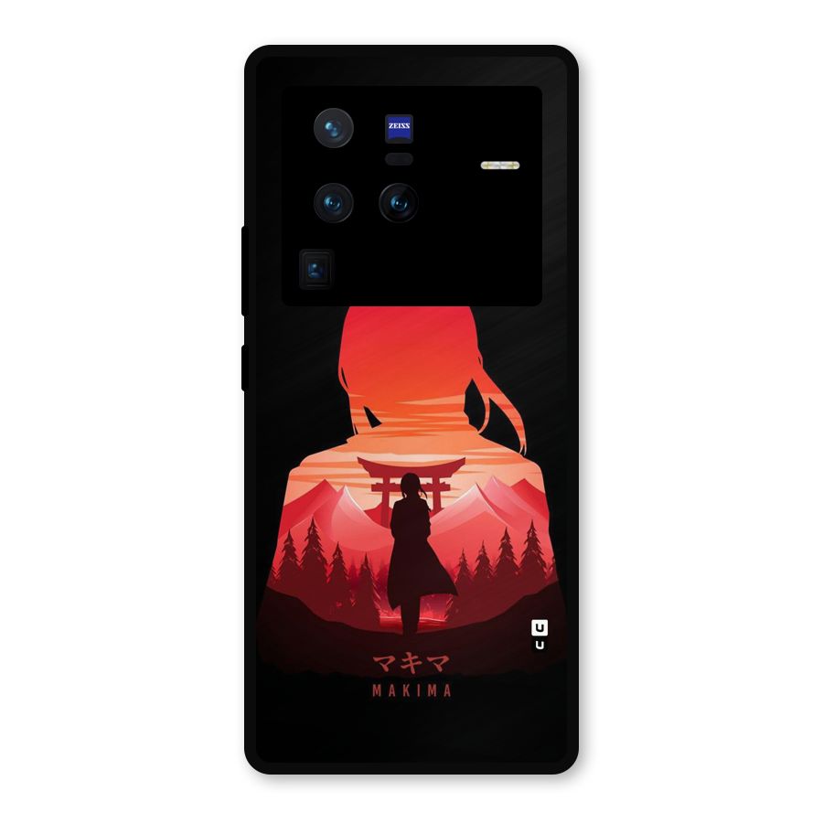 Amazing Makima Metal Back Case for Vivo X80 Pro