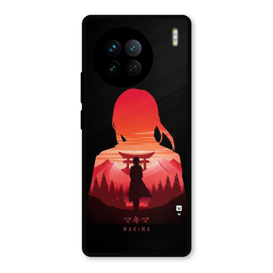 Amazing Makima Metal Back Case for Vivo X90