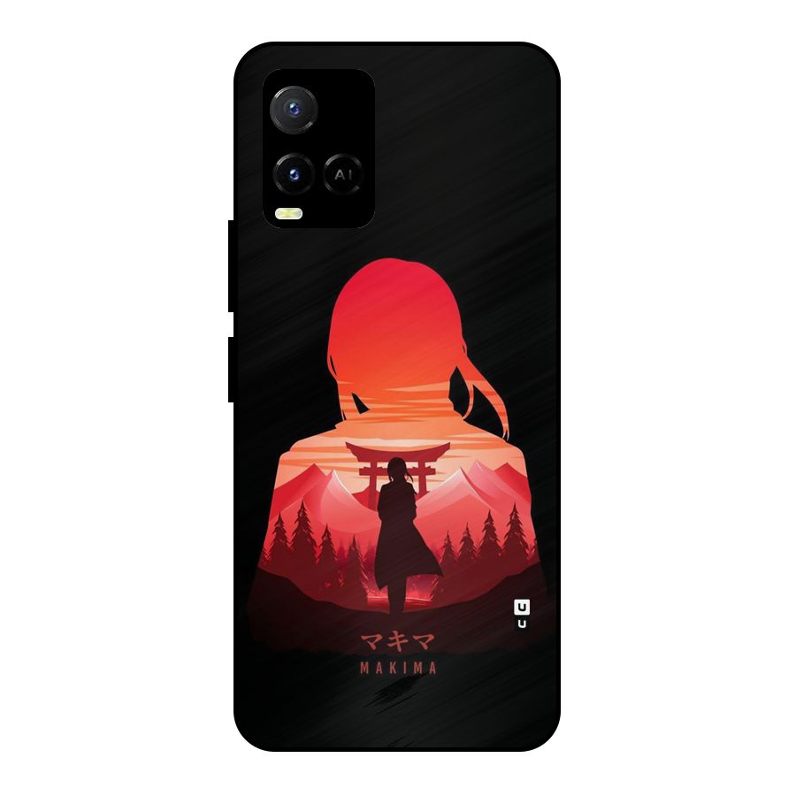 Amazing Makima Metal Back Case for Vivo Y21