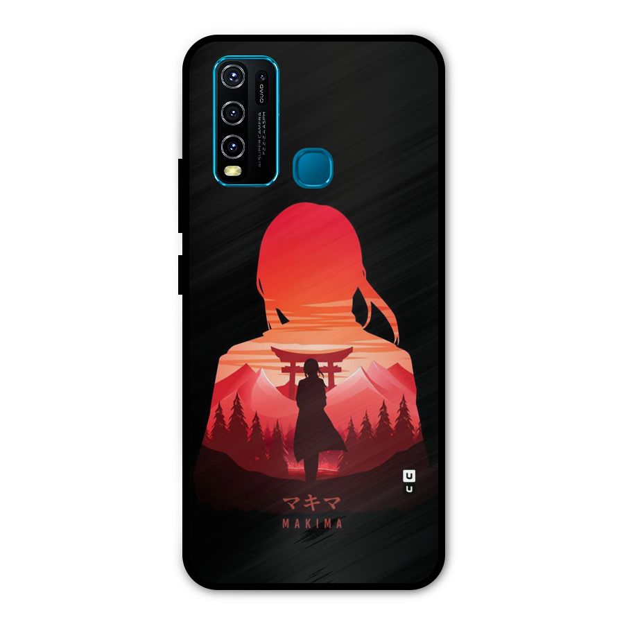 Amazing Makima Metal Back Case for Vivo Y30