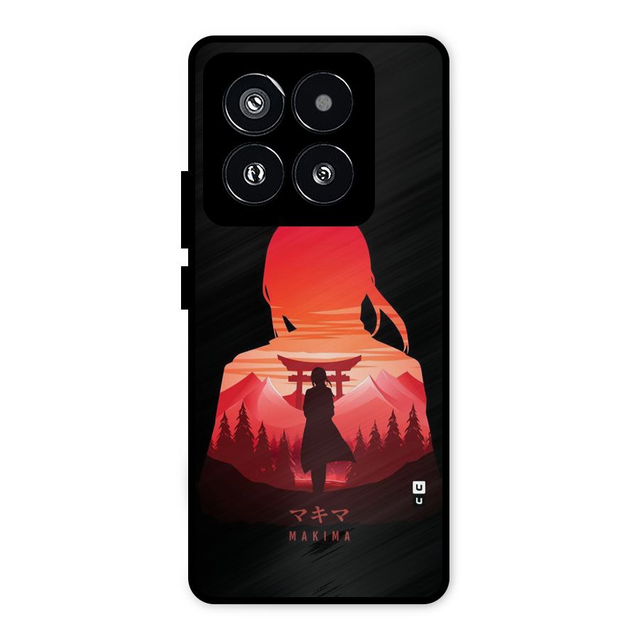 Amazing Makima Metal Back Case for Xiaomi 14 Pro