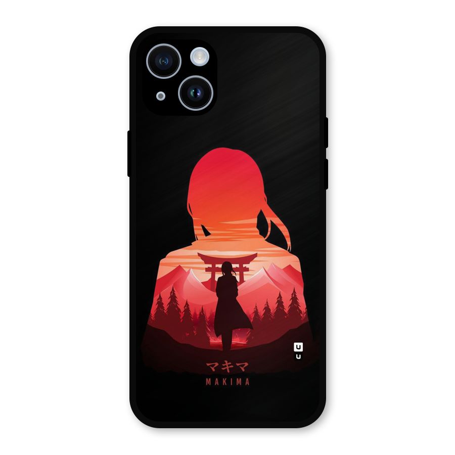Amazing Makima Metal Back Case for iPhone 14