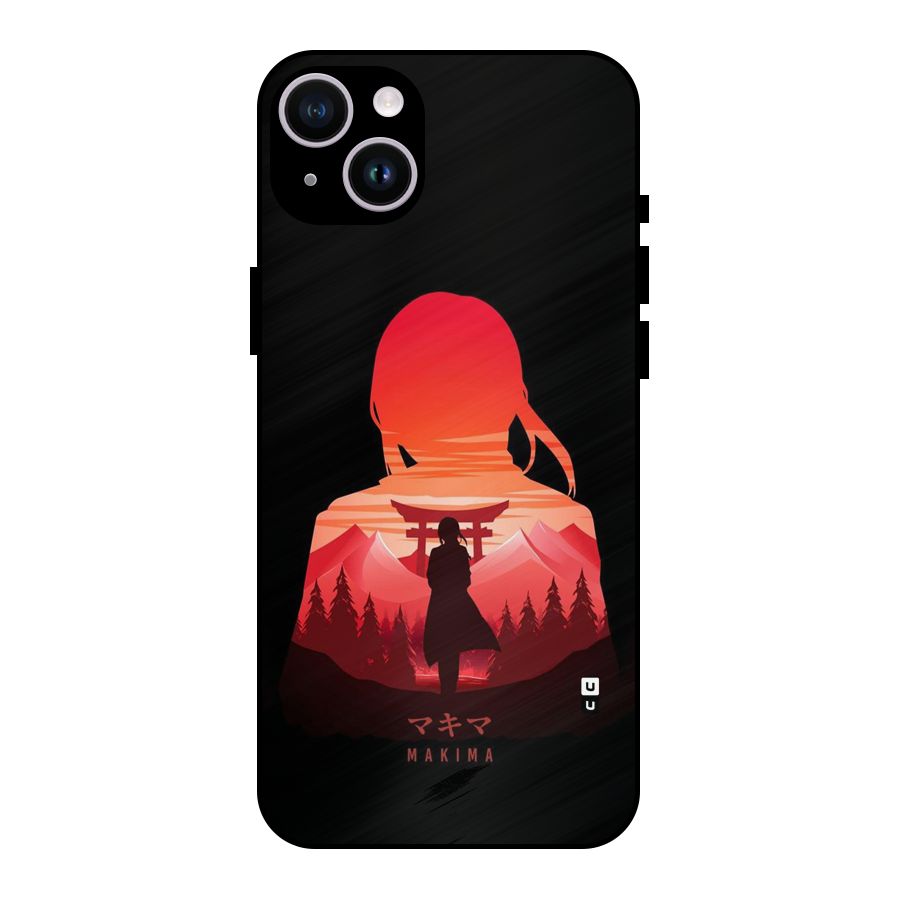 Amazing Makima Metal Back Case for iPhone 14 Plus