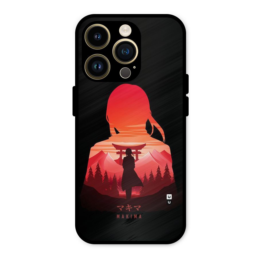 Amazing Makima Metal Back Case for iPhone 14 Pro