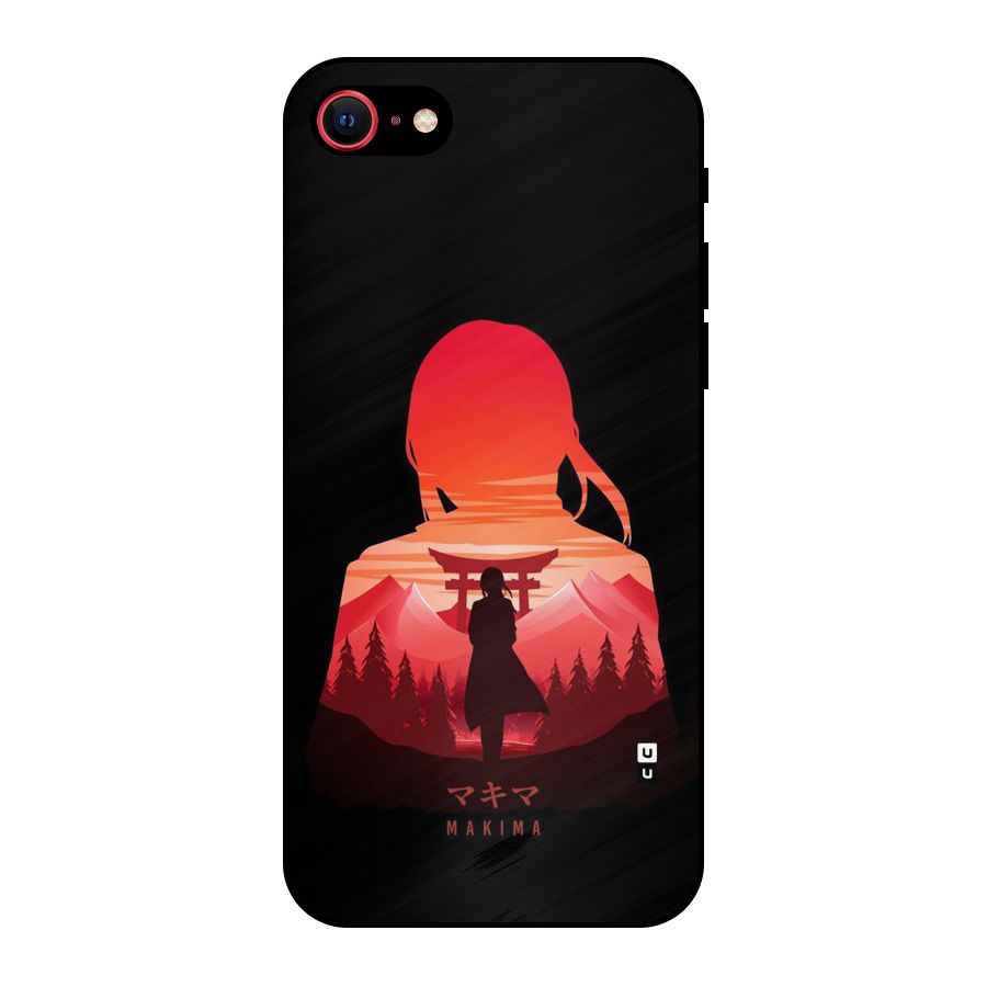 Amazing Makima Metal Back Case for iPhone SE 2022