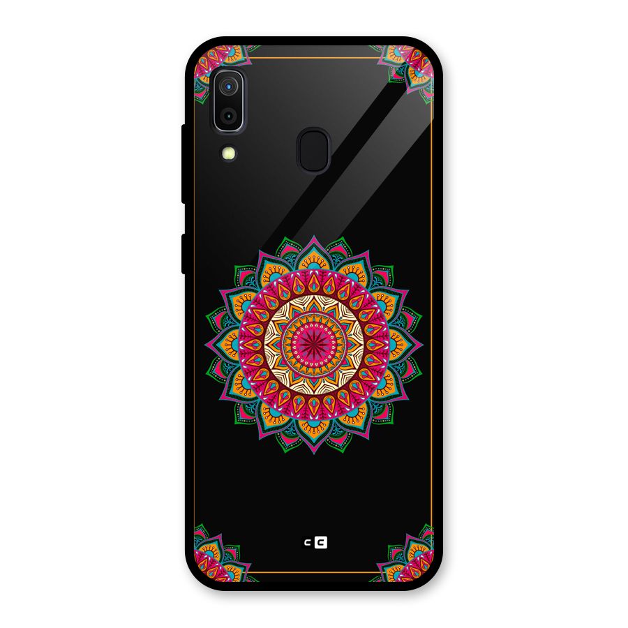 Amazing Mandala Art Glass Back Case for Galaxy A30