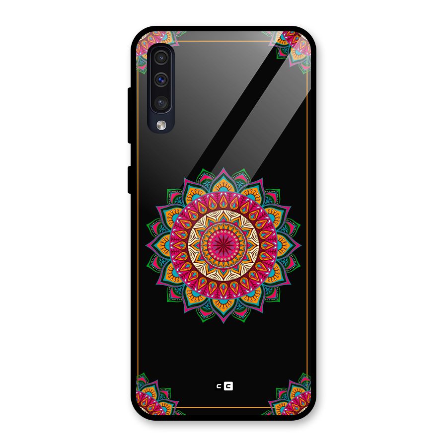 Amazing Mandala Art Glass Back Case for Galaxy A50s