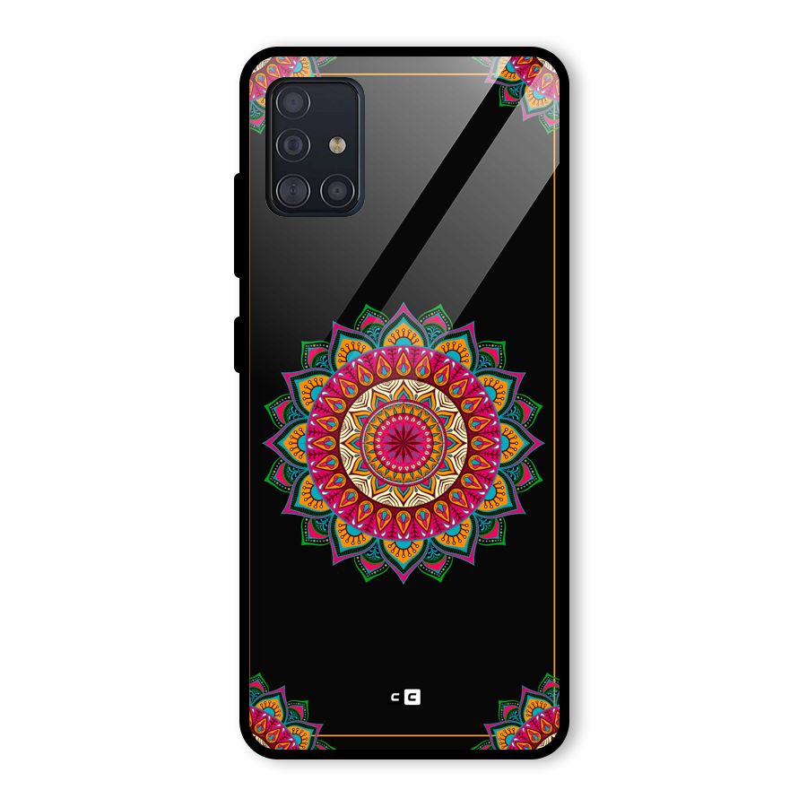 Amazing Mandala Art Glass Back Case for Galaxy A51