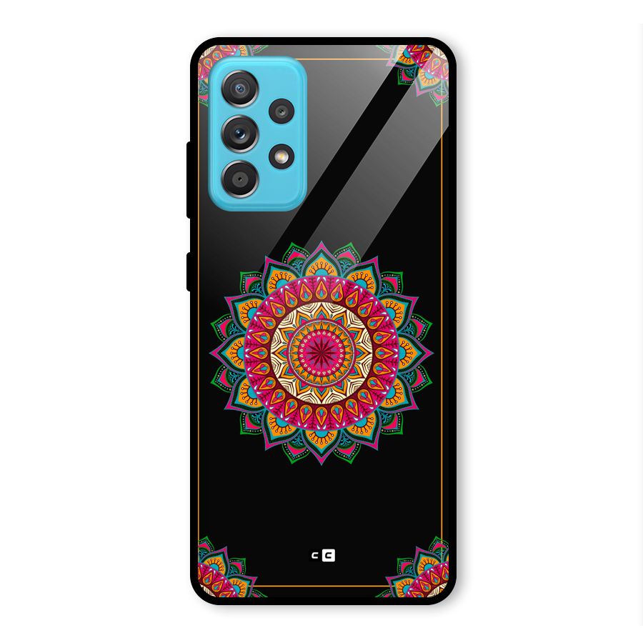 Amazing Mandala Art Glass Back Case for Galaxy A52s 5G