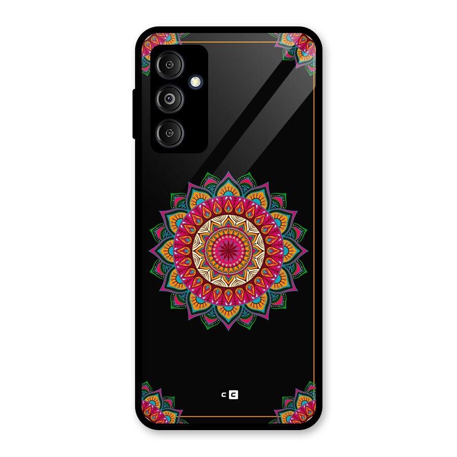Amazing Mandala Art Glass Back Case for Galaxy M14 5G