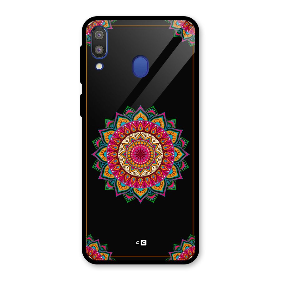 Amazing Mandala Art Glass Back Case for Galaxy M20