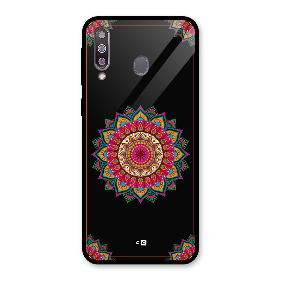 Amazing Mandala Art Glass Back Case for Galaxy M30