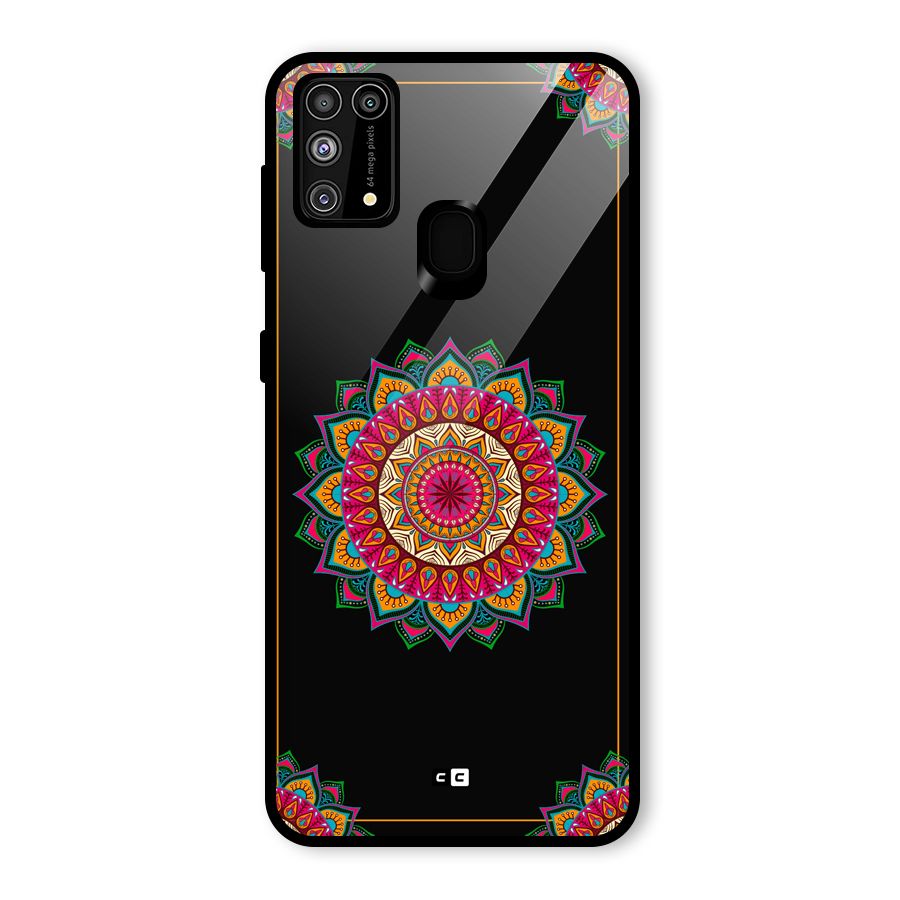 Amazing Mandala Art Glass Back Case for Galaxy M31