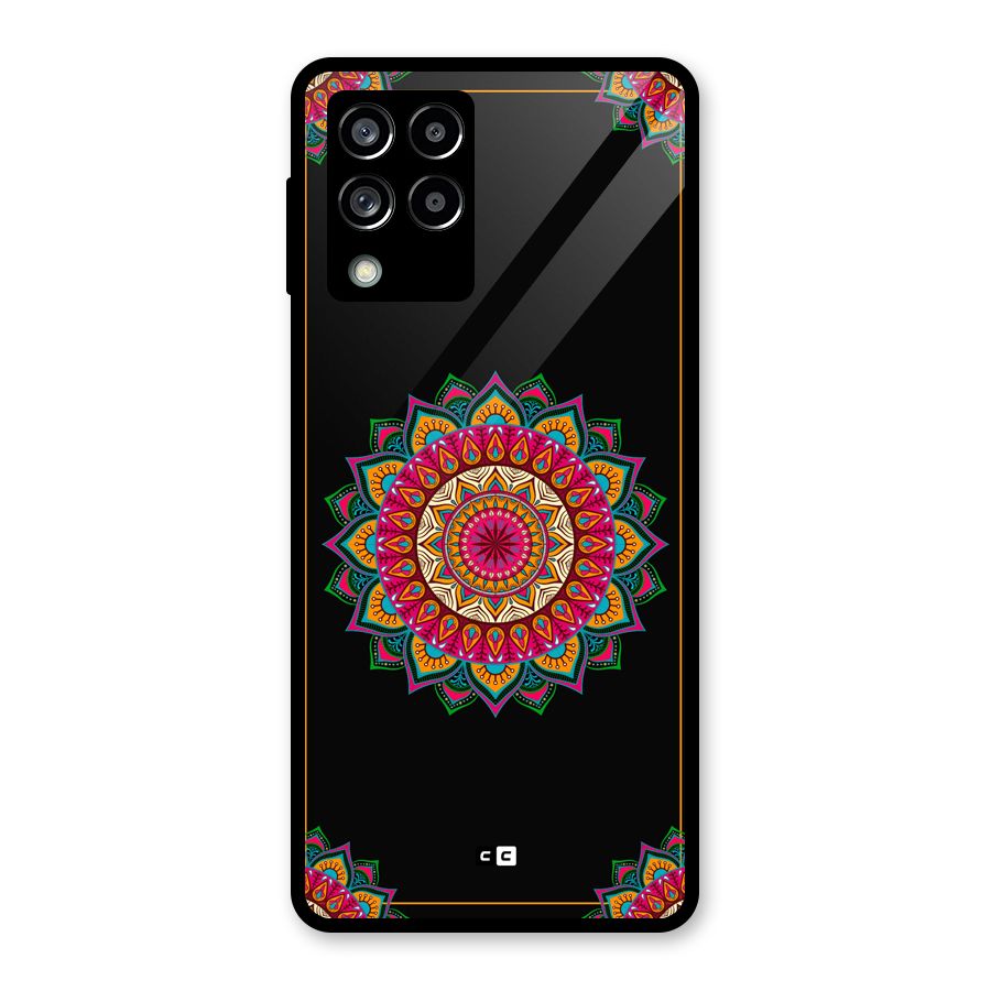 Amazing Mandala Art Glass Back Case for Galaxy M53 5G